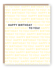 HAPPY BIRTHDAY TO YOU